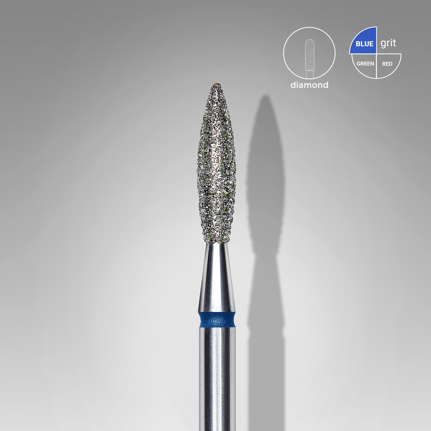 Staleks Diamantový brúsny nadstavec - “flame” blue - FA10B023/10