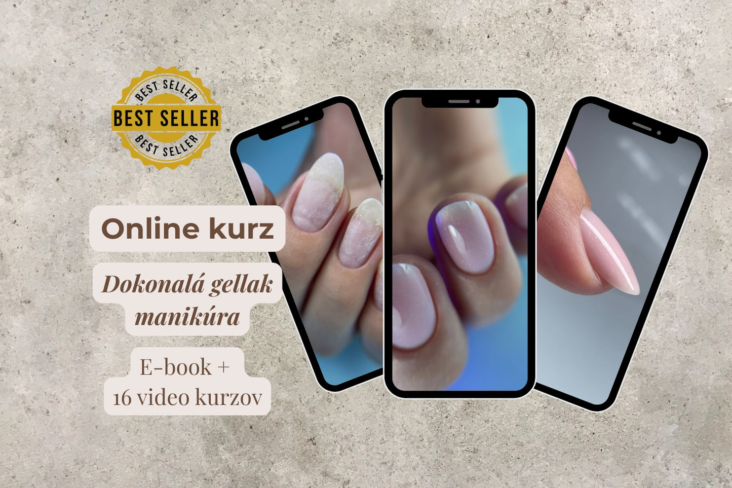 Kompletný video kurz gellaku: nauč sa techniky profesionálky + DIPLOM