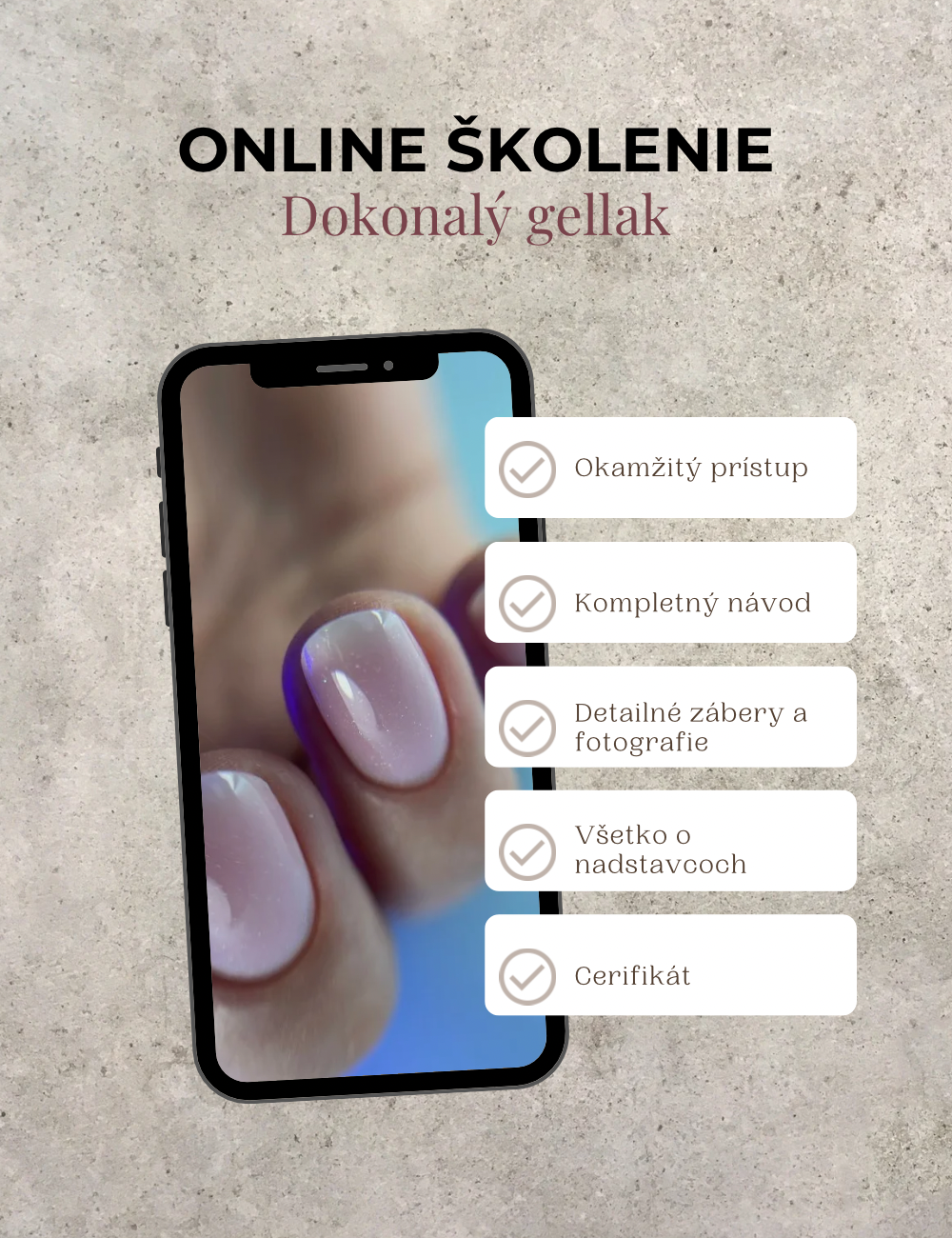 Kompletný video kurz gellaku: nauč sa techniky profesionálky + DIPLOM