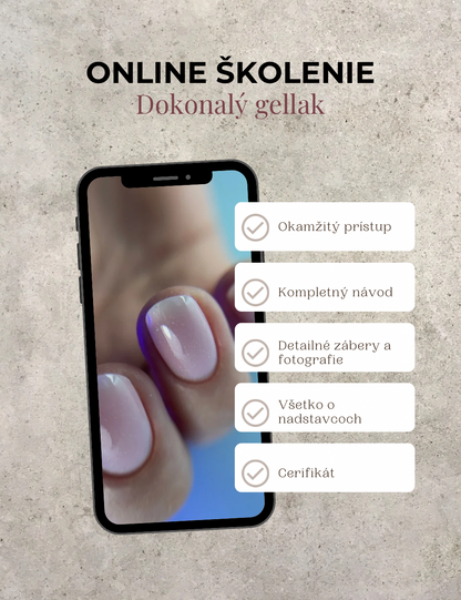 Kompletný video kurz gellaku: nauč sa techniky profesionálky + DIPLOM