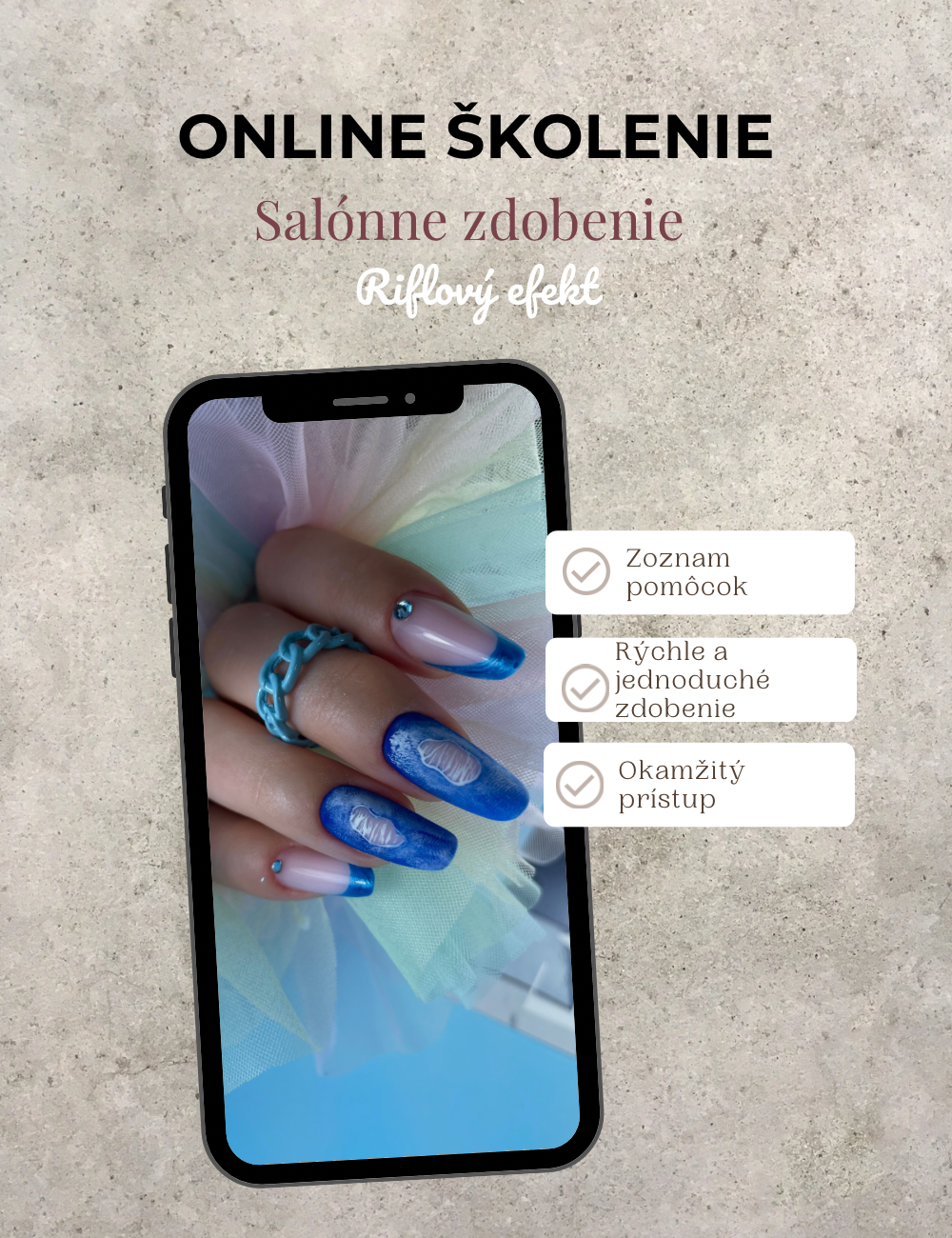 Salónne zdobenie rifľový efekt